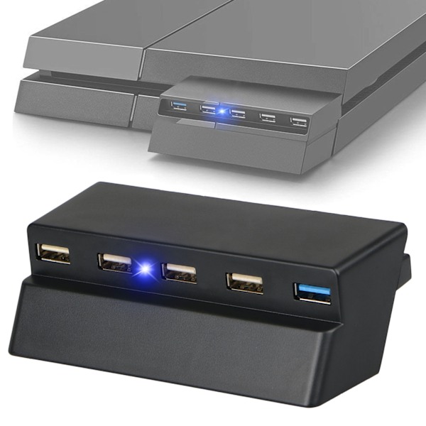 Höghastighets Tillbehörs-Hubb För Ps4 Slim, Plug and Play Usb 3.0 Hubb Med Naturligt Koordinerad Design, Kompakt Mini Storlek Usb Expander För Ps4 Slim Edition