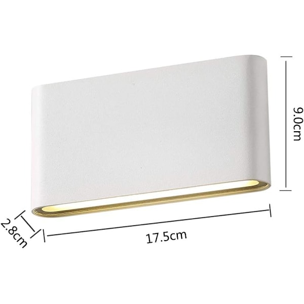 Modern LED Vägglampa, Aluminium Vägglampa med Flera Användningsområden, Inomhus Utomhus för Badrum och Vardagsrum, Energibesparande Icke-korrosiv Design