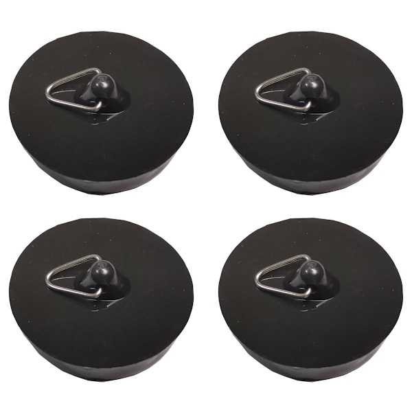 Diskpropp, Diskpropp för köksvask, Universal diskpropp för badrum, Multifunktionell avloppspropp - 4-pack Svart Storlek Diameter 42 till 45,6 mm