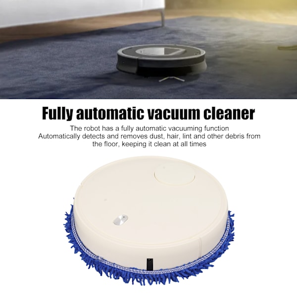 Robotdammsugare Multifunktionell Helautomatisk Effektiv Låg Ljudnivå Smart Dammsugning Moppningsrobot för Hushåll Vit