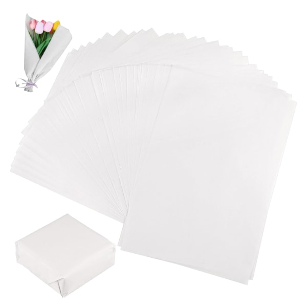 Transparent hantverkspapper silkespapper, 80 ark vitt för presentpåsar, 30*20cm DIY konst silkespapper för ritning, skapa pappersblommor, fyllmedel,