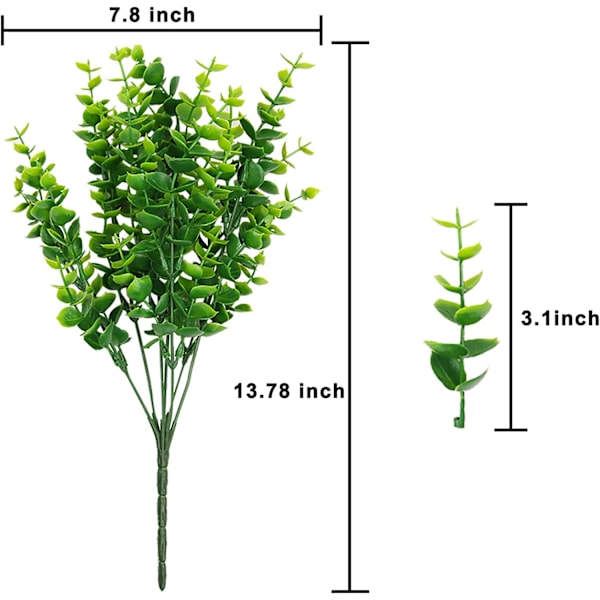 Konstgjord buxbom (7-pack), konstgjorda bondgårdsväxter buxbomstammar falska växter och grönska källor för