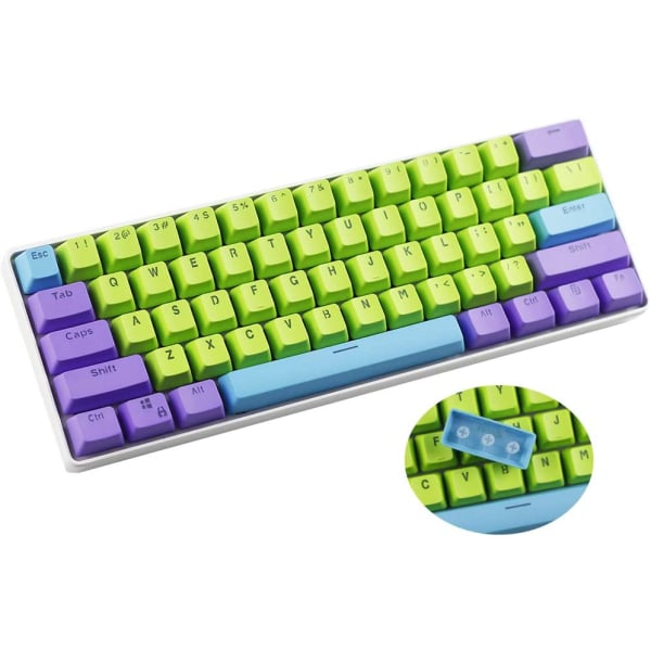 61 PBT Keycaps 60 procent, Ducky One