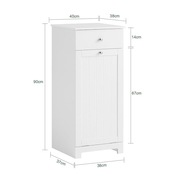 SoBuy Badrumsskåp med tvättkorg, Förvaringsmöbel badrum BZR21-DG Grey Laundry cabinet(1 door) Grey Laundry cabinet(1 door)