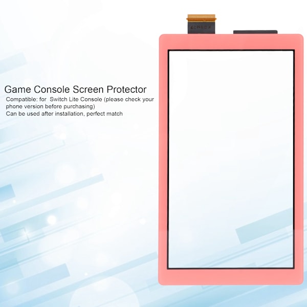Pekskärmsglas för Switch Lite Ersättning Främre Yttre Panel Digitizer Pekskärmsglas för Switch Lite Konsol Rosa