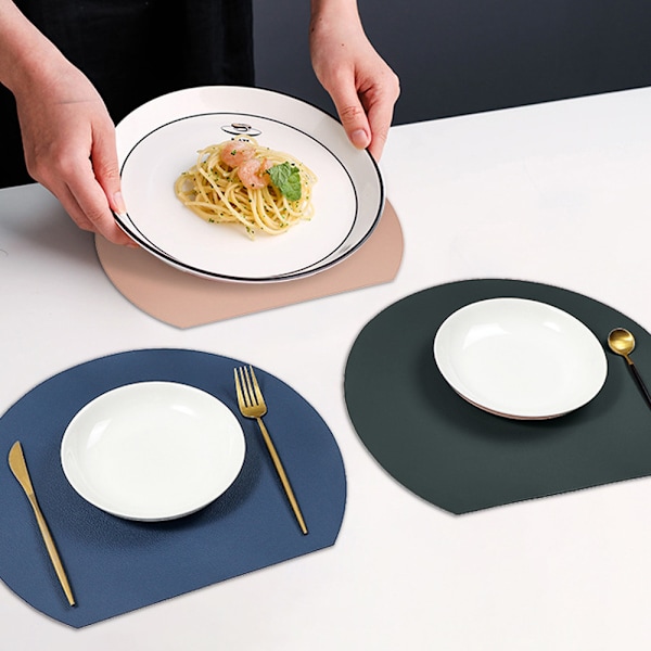 Stilfulla bordsdekorationer, vändbara bordsunderlägg i konstläder för eleganta middagar, värmebeständig halkfri design, bra presentidé för hem och
