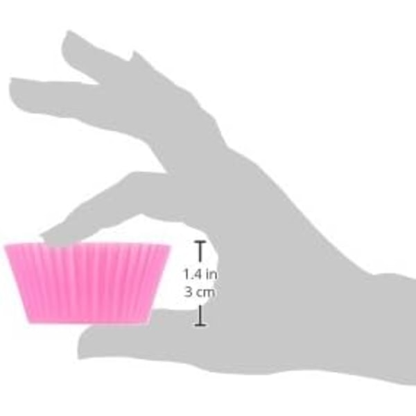 Mini Silikon Bakformar, Livfulla Färger, Återanvändbara och Non-Stick för Bakning av Muffins, Cupcakes, Choklad, 12 Stycken