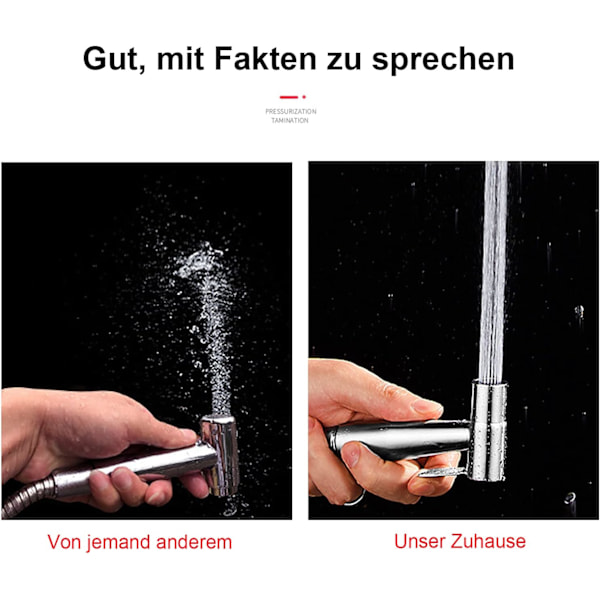 Handdusch Bidé för Toalett, Ergonomisk Design Justerbar Stråle, Spara Pengar på Personlig Hygien, Rengöring av Bebisblöjor, Husdjursrengöring, Bil