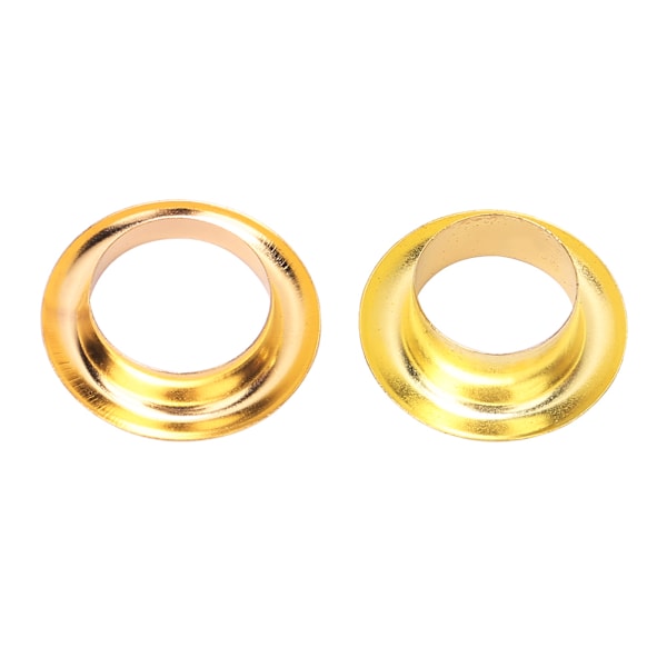 100 Set 8mm Össet Metallöglor Nitar Mässing Ösläder Väska Kläder Tillbehör Guld