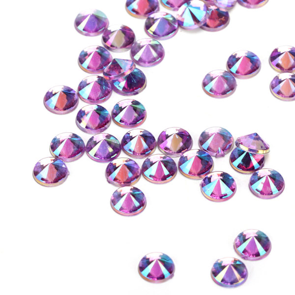 1000 st Rhinestone Vackra Handgjorda DIY 6mm Smyckestillbehör för Dekorera Kläder Skor (Ljus Lila)