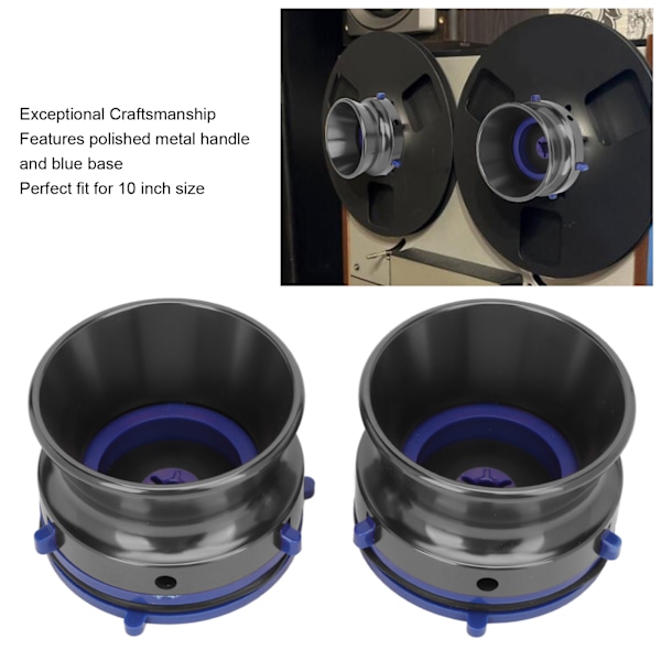 1 Par NAB Hub Adaptrar Polerad Aluminiumlegering Universal Lastningsanordning 10 Tum Öppnare för Studer ReVox för Akai Grå