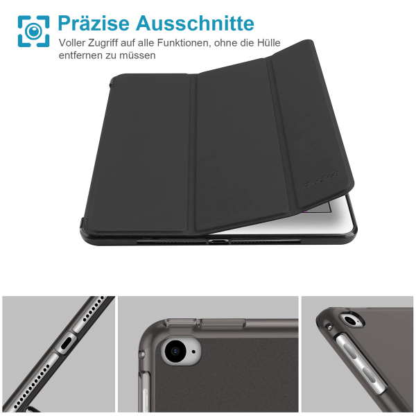 AirCase Mjukt Fodral för iPad 9.7 Tum iPad Air 1/2 Modell A1822 A1823 A1893 A1474 A1475, Mjukt TPU Skyddande Fodral Svart