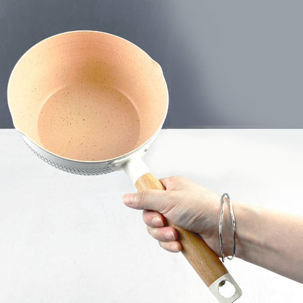Non-stick Kastrull för Matlagning av Soppa Nudlar Aluminium Multifunktionell Mjölkkastrull Köksredskap Vit 24cm