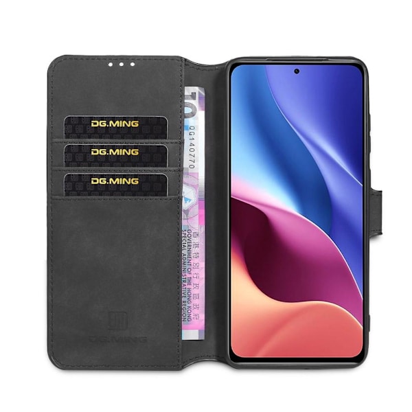 Xiaomi Mi 11i - DG.MING Retro Läder Fodral - Svart Svart