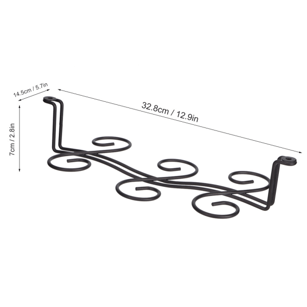 Järnhängande 6 flaskor Vinkoppsställ Glashållare Displayhylla