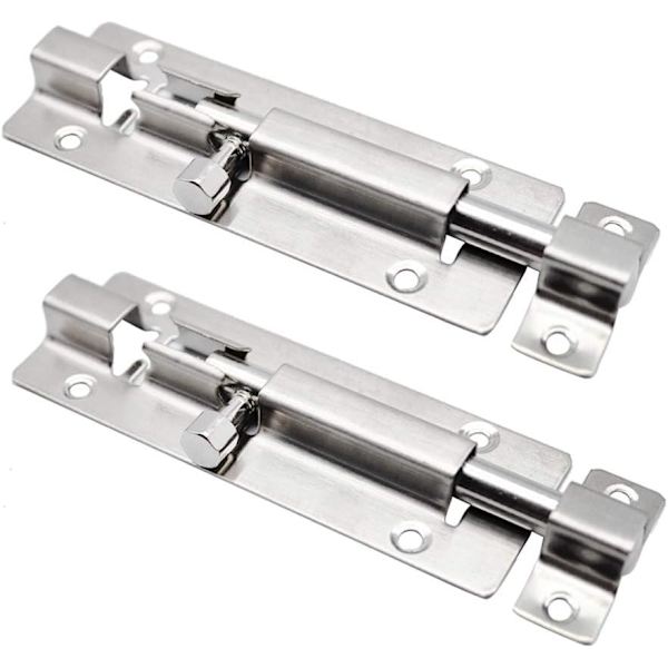 Set med 2 dörrlås, Jormftte, Rostfritt stål, Silver