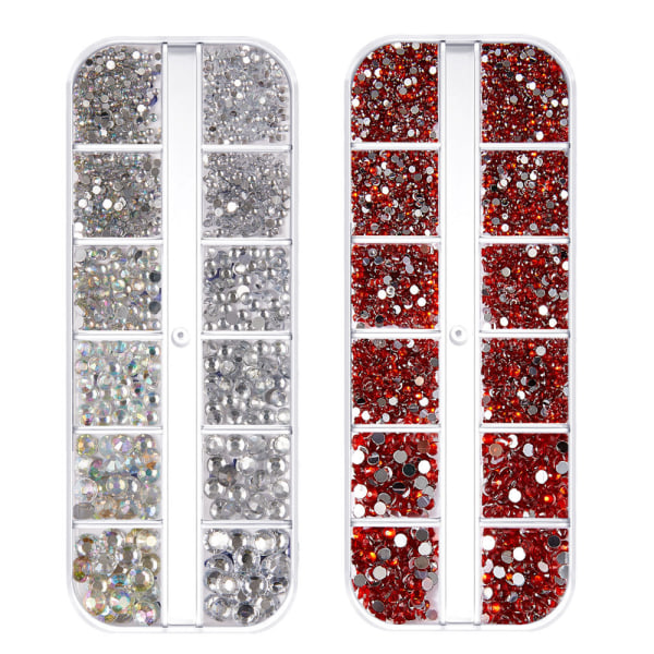 Nagelkonst Rhinestones, Färg Flatback Makeup Rhinestones