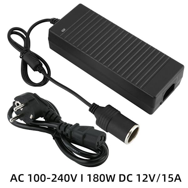 230V till 12V billadapter strömförsörjning 180W 15A likriktare spänningsomvandlare DE