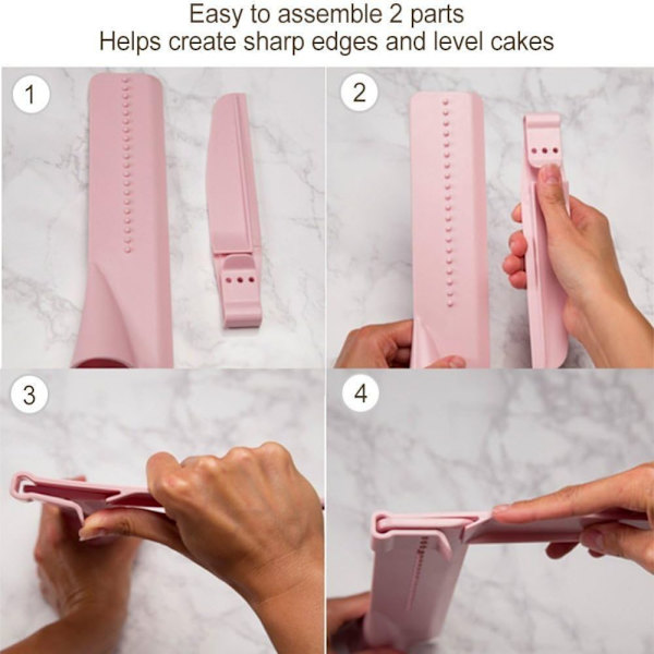 Professionell Tårtspatel, Justerbar Tårtskrapa Set, Ergonomisk Design, Högkvalitativ Livsmedelsgodkänd Plast, Flexibel Design, Lätt Att Använda Och Rengöra