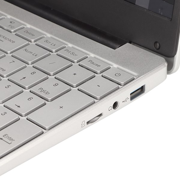 15,6 tums bärbar dator Silver 16GB RAM IPS-skärm Quad Core N5095 CPU Fingeravtryck Bakgrundsbelyst KB Bärbar dator EU-kontakt 100‑240V 16+1TB EU-kontakt