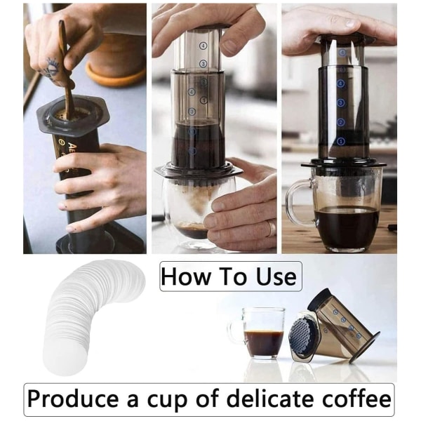 Kaffefilter Runt kaffemaskinsfilter som är kompatibelt med kaffe
