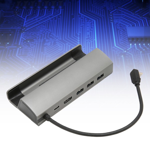 USB C Dockingstation 4K 60Hz 3 USB-portar 100W PD RJ45 1000Mbps USB C Hub Multipel Adapter för Valve Steam Deck