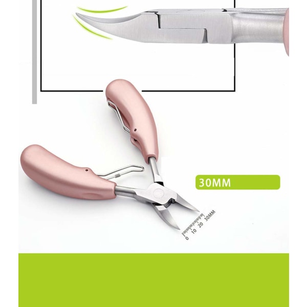 Nagelklippare för inåtväxta/tjocka tånaglar Kirurgiskt rostfritt stål Skarpa blad med mjuka ergonomiska handtag för enkelt grepp Bästa nagelklippare &