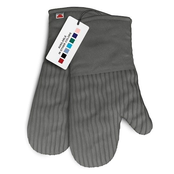 Värmebeständiga Ugnsvantar, Grå, Ergonomisk Nypgreppsdesign, Extra Långt Skydd För Händer Och Handleder, Lätta Att Ta På Och Av, Lämpliga För