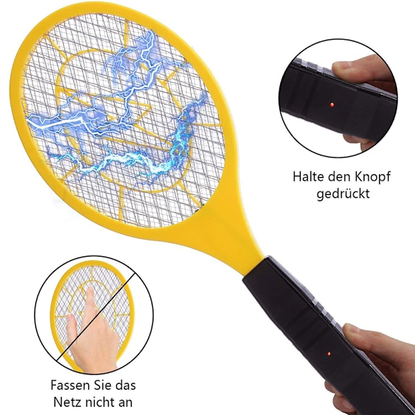 Innovativ Elektrisk Insektsdödare Racket, Portabel Design För Inomhus & Utomhus, Effektiv Myggkontroll, Lättviktig Och Portabel, Trippel-lager