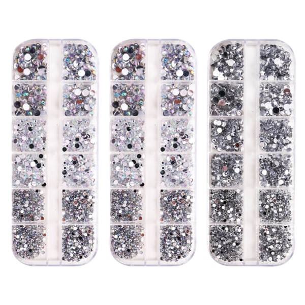 Kristall Nail Art Blandade Flatbacks Rhinestones