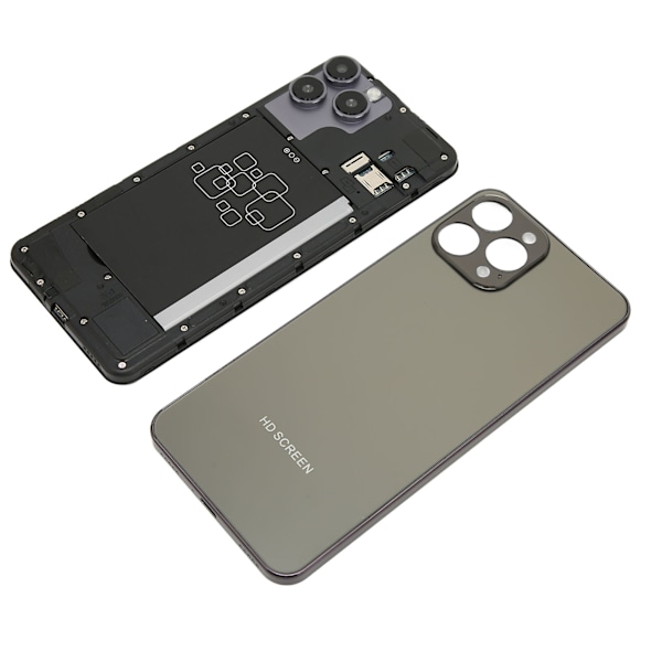 I14proMax Smartphone för Android 12.0 6.6in 6GB RAM 128GB ROM MTK6889 Mobiltelefon Fram 5MP Bak 13MP 1440x3040 AU 100‑240V Svart