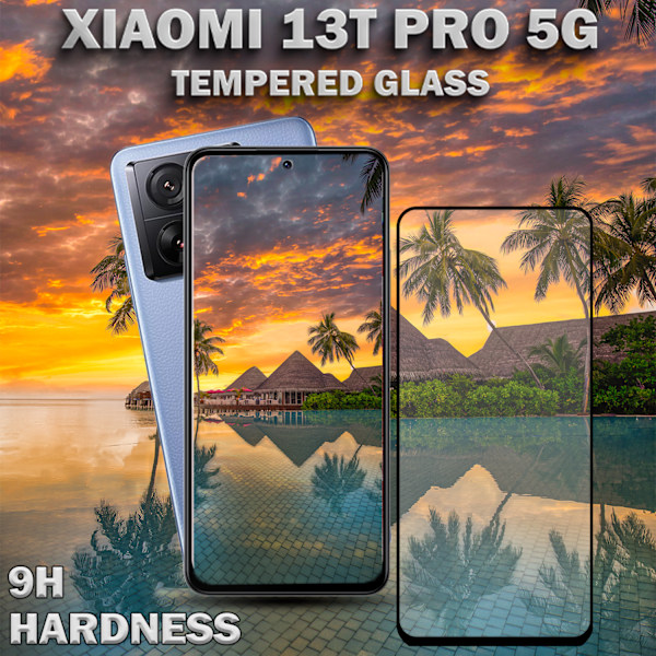 Xiaomi 13T Pro 5G - Härdat glas 9H - Super kvalitet 3D Skärmskydd