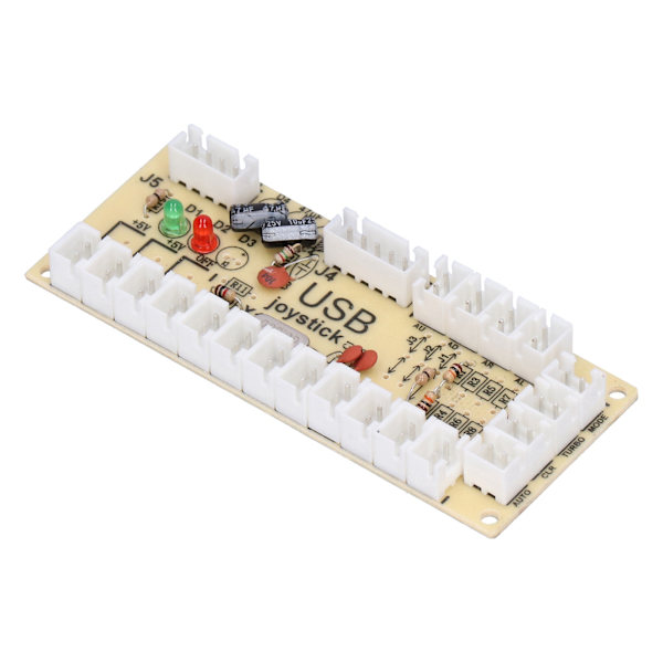 QM070901 Arkadspels Joystick Kit Noll Fördröjning Arkadspel DIY Kit Delar med Encoderkort 10 Knappar Joystick för MAME Blandad Färg (Svart)