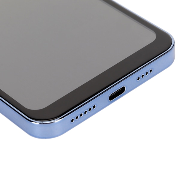 6.49 tum Olåst Smartphone 6GB RAM 64GB ROM Främre 8MP Bakre 24MP Ansiktsigenkänning Mobiltelefon för Android11 100‑240V EU-kontakt Blå