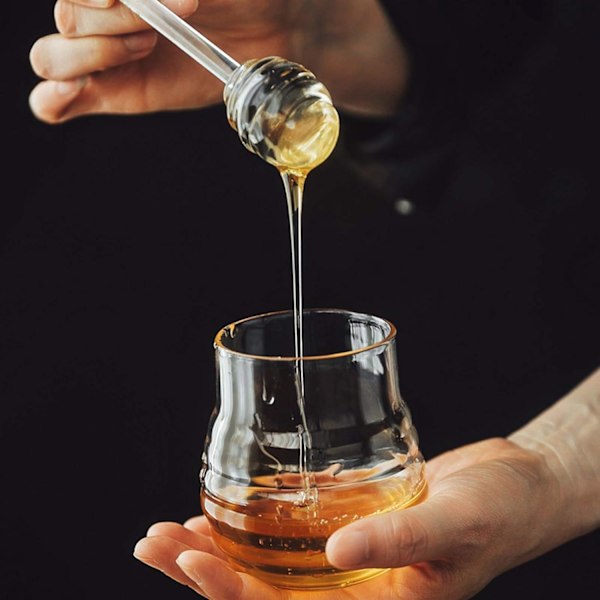 Glas med vågform för bred användning, lättrengjorda klara glas, värmebeständiga 266 ml dricksglas, söta & funktionella räfflade