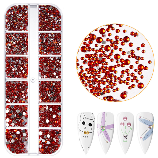 Nagelkonst Rhinestones, Färg Flatback Makeup Rhinestones