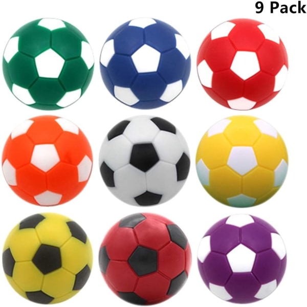 9 st foosball-bordsbollar 1,42 tum fotbollsspel bollar för foosball bordsspel foosball tillbehör ersättningar flerfärgade