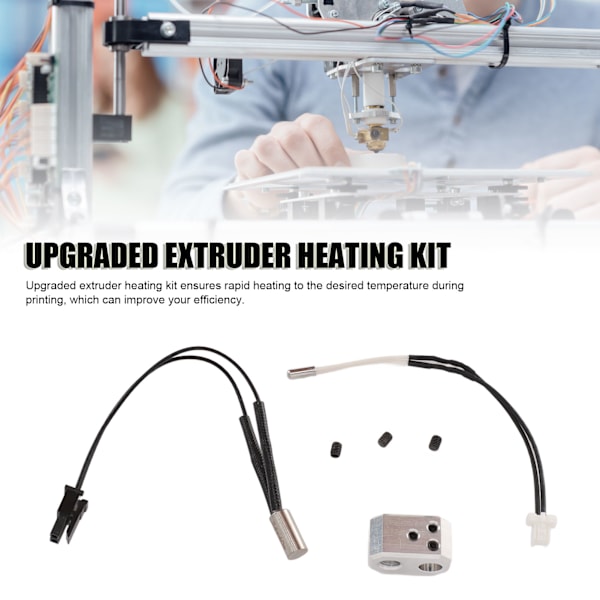 Extruder Uppgradering Värmekit Snabb Uppvärmning Extruder Värmeblock för Prusa I3MK4 3D-Skrivare