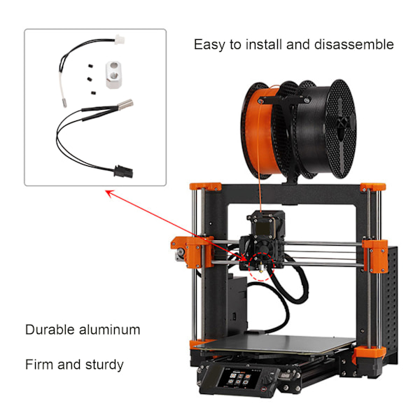Extruder Uppgradering Värmekit Snabb Uppvärmning Extruder Värmeblock för Prusa I3MK4 3D-Skrivare