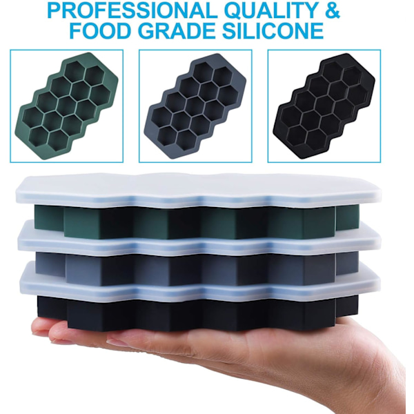 Livsmedelsgodkända silikonisformar, flexibel non-stick design, återanvändbara, stapelbara, förseglade lock, BPA-fria, lämpliga för olika innehåll, resistenta