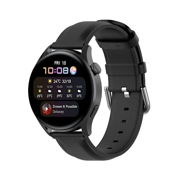 Läderklocka för Huawei Watch GT 3 42mm White White