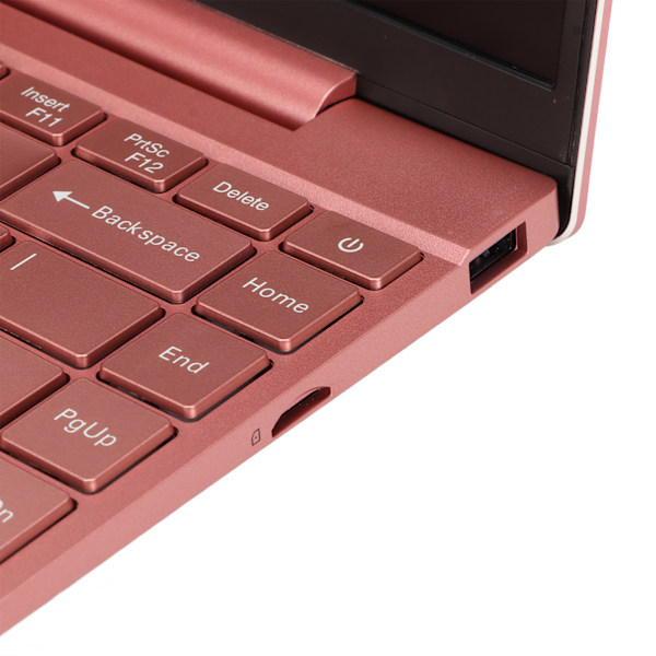 Laptop 14 tum Metallkropp för Intel N5095CPU 12GRAM Bakgrundsbelyst Tangentbord Rosa Notebook Dator för Win11 EU-kontakt 100 till 240V 12 och 1TB EU-kontakt