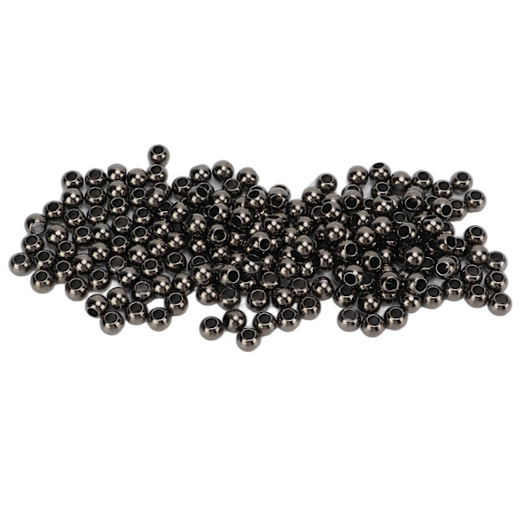 200 st Spacer Pärlor Stora Hål Runda 5mm/0.2in Öppning 10mm/0.4in Smycken Resin Spacers för Armband Halsband 10mm Pistolfärg