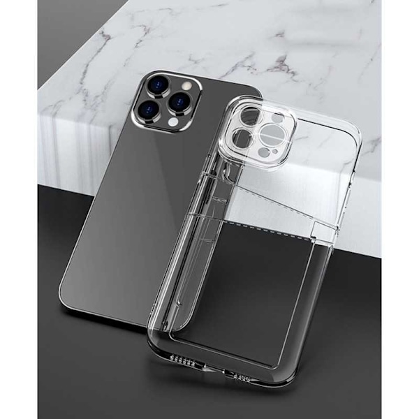 iPhone 14 Stöttåligt Skal med Kortfack V2 Transparent