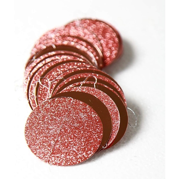 Dekorationsgirlang för Roséguldiga Festdekorationer, Pappersgirlang Dubbelsidig Glitter Justerbar Längd för Födelsedag Baby Bridal Shower (4M
