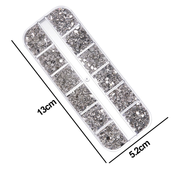 Nagel Strass Stenar Blandad Färg, Flatback Nail Art Strass för Nail Art DIY