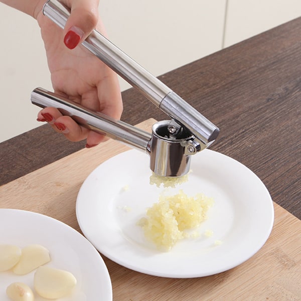 Kraftig Vitlökspress Ergonomisk Design Rostfritt Stål För Enkel Pressning och Stark Robust Rostfri Vitlökspress