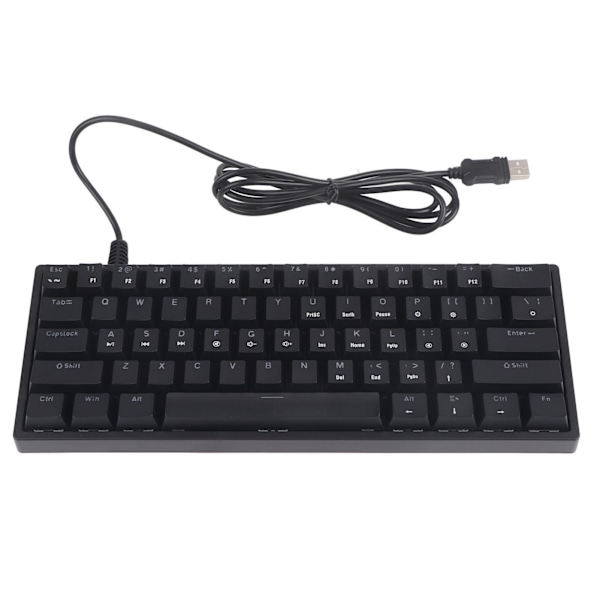 Mekaniskt tangentbord Cool Belysning RGB 61 Tangenter Kompakt Struktur Lättviktigt Trådbundet Tangentbord för Hemmakontor