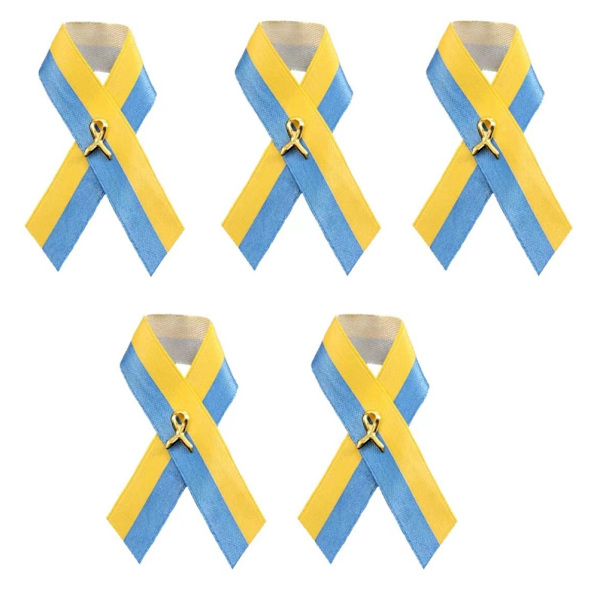 Ukrainsk Flagg Fredsknuten Brosch Blå Gul Band Badge Pins för Kläder Ryggsäck Hatt Väska