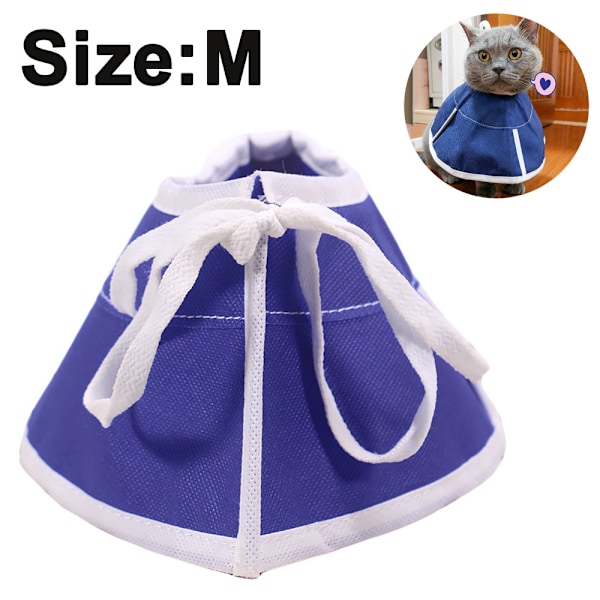 Mjuk katt återhämtningskrage, kattkonkrage, non-woven tyg Elizabeth krage, skyddande sår läkning krage speciellt utformad för katter